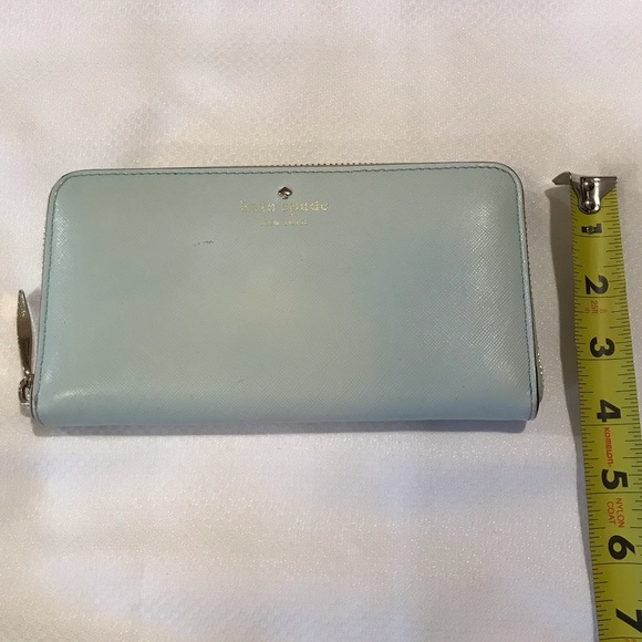 Bundle Coach Three Fold Leather Purple/Pink Wallet & Kaye Spade Blue/Green - Picture 3 of 9